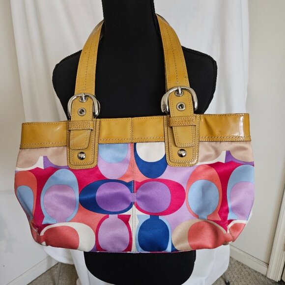 Coach Handbags - Coach Soho Scarf Print Multicolor Signature Shoulder Bag